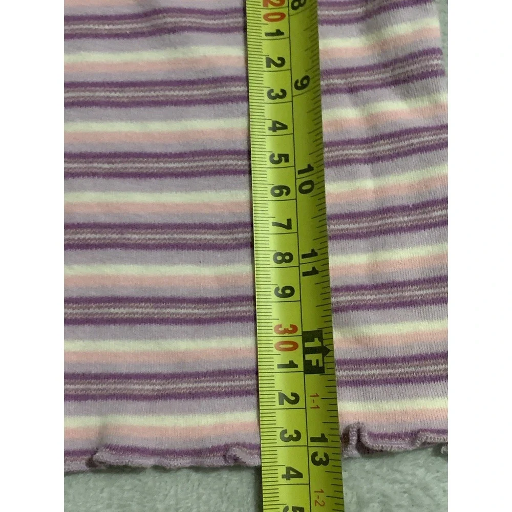 Vintage Nick Jr. Girls Size 6X Striped Purple Pink Long Sleeve Shirt Y2K